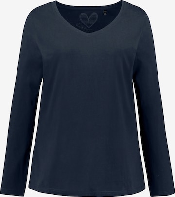 Ulla Popken Shirt in Blauw: voorkant