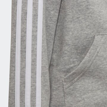 pilka ADIDAS SPORTSWEAR Sportinis džemperis 'Essentials 3-Stripes Zip '