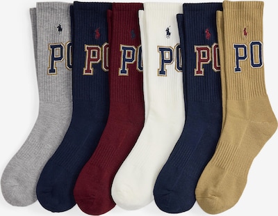 Polo Ralph Lauren Sukat 'CLSSC' värissä tummansininen / vaaleanruskea / harmaa / tummanpunainen / valkoinen, Tuotenäkymä
