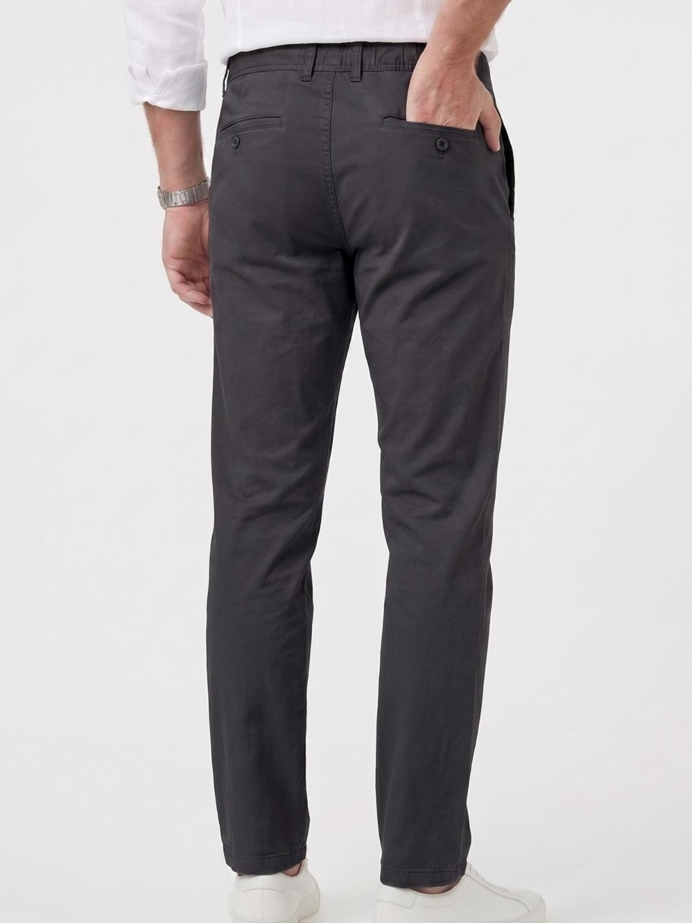 comeor Regular Chino Pants 'Chinohose Herren' in Black