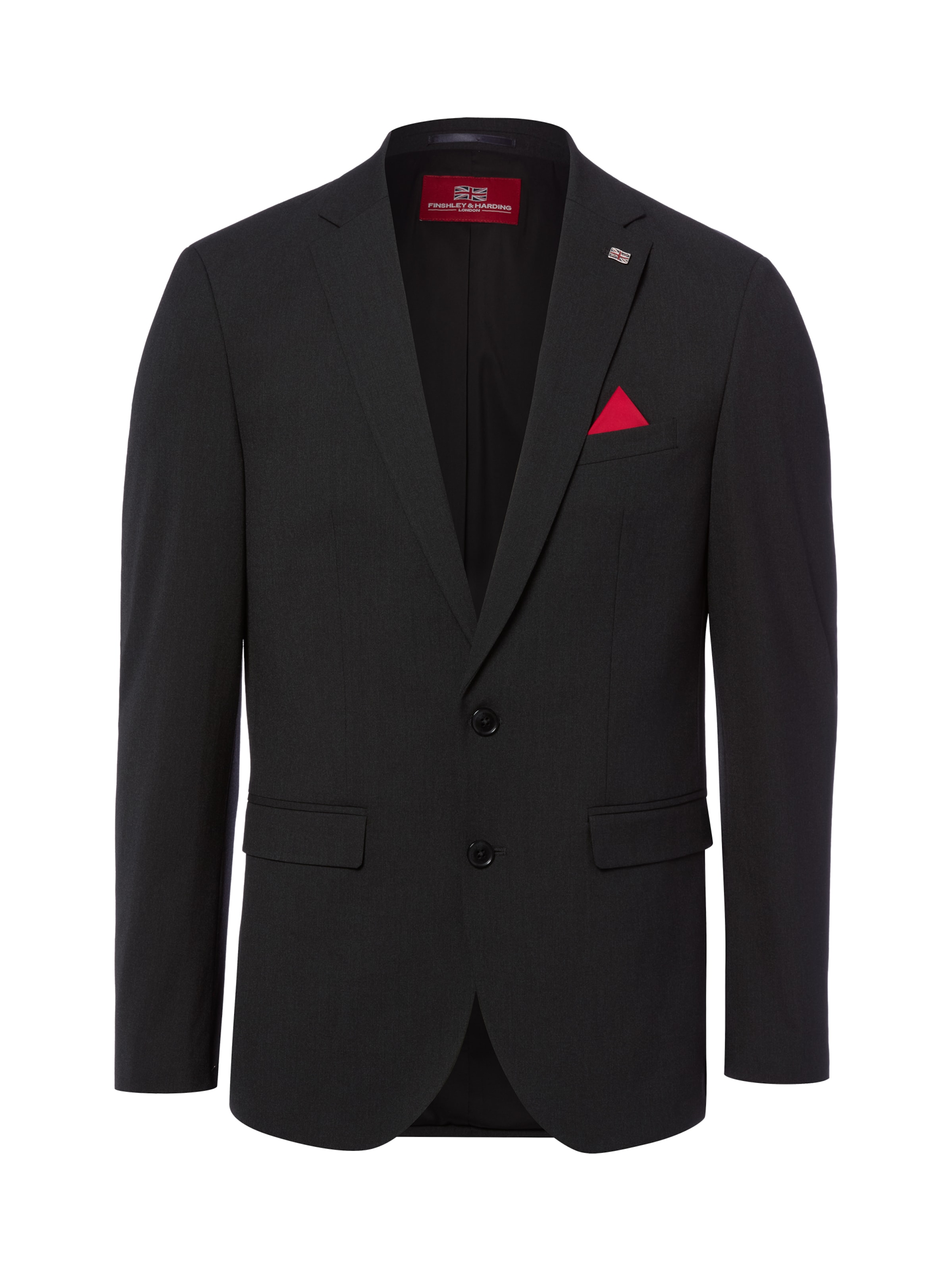 Finshley & Harding London Slim Fit Sakko in Grau: Vorderseite