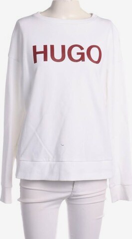 HUGO Red Sweatshirt & Zip-Up Hoodie in M in White: front