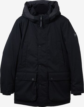 Parka mi-saison TOM TAILOR en noir : devant