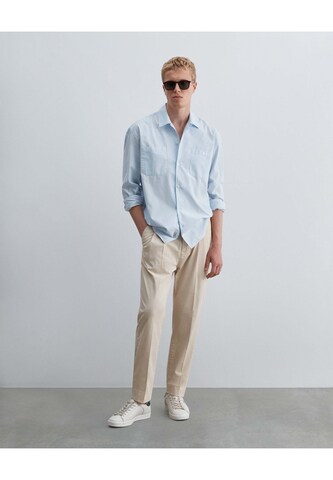 Scalpers Regular fit Overhemd in Blauw: voorkant
