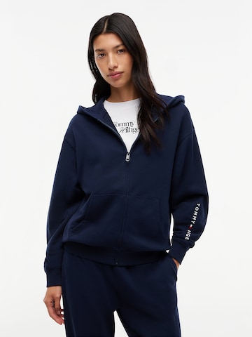 TOMMY HILFIGER Sweatvest 'Essential Terry' in Blauw: voorkant