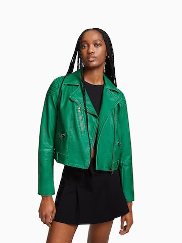 Veste mi-saison Bershka en vert : devant