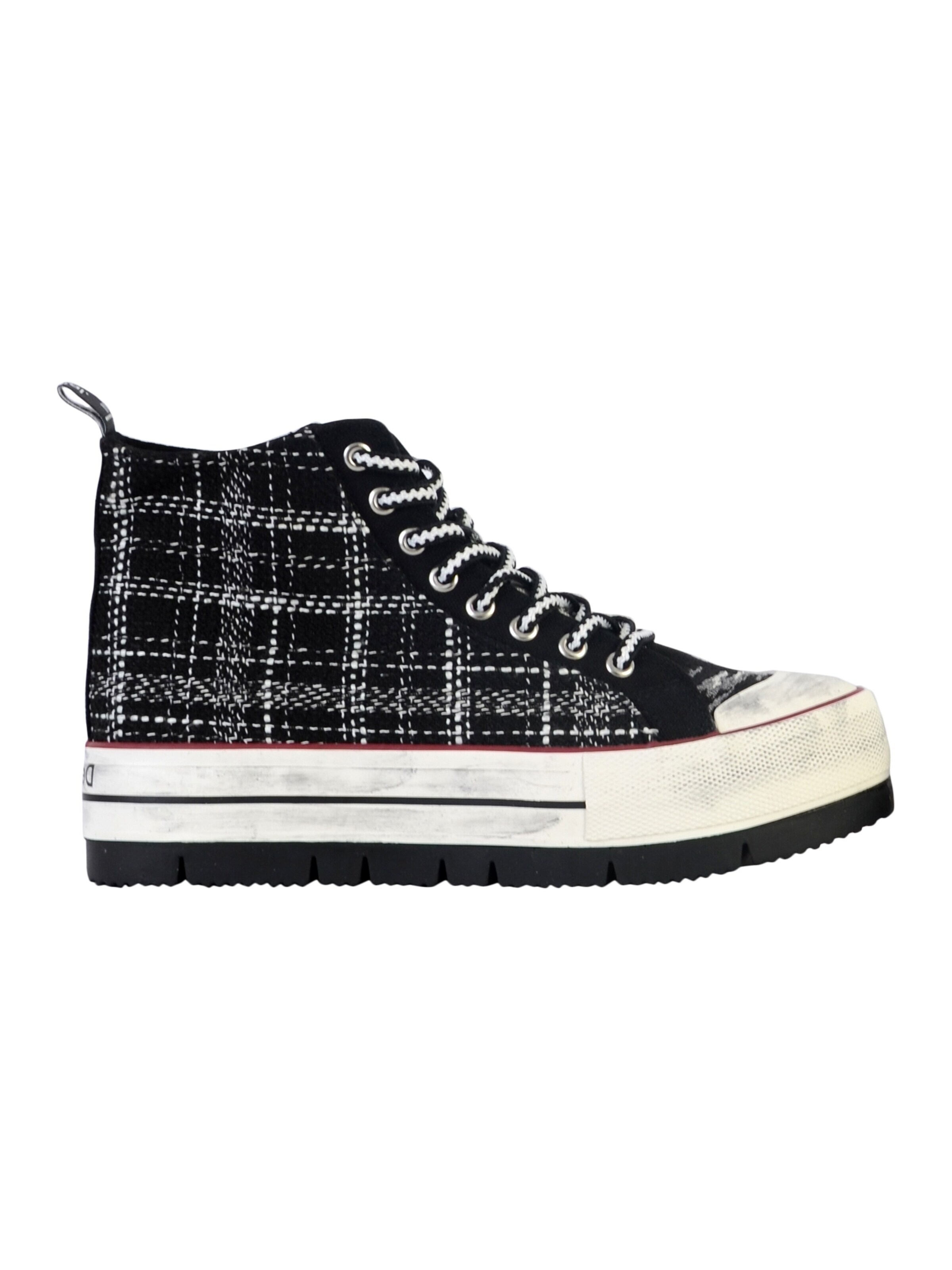 Desigual Sneakersy wysokie w kolorze czarny