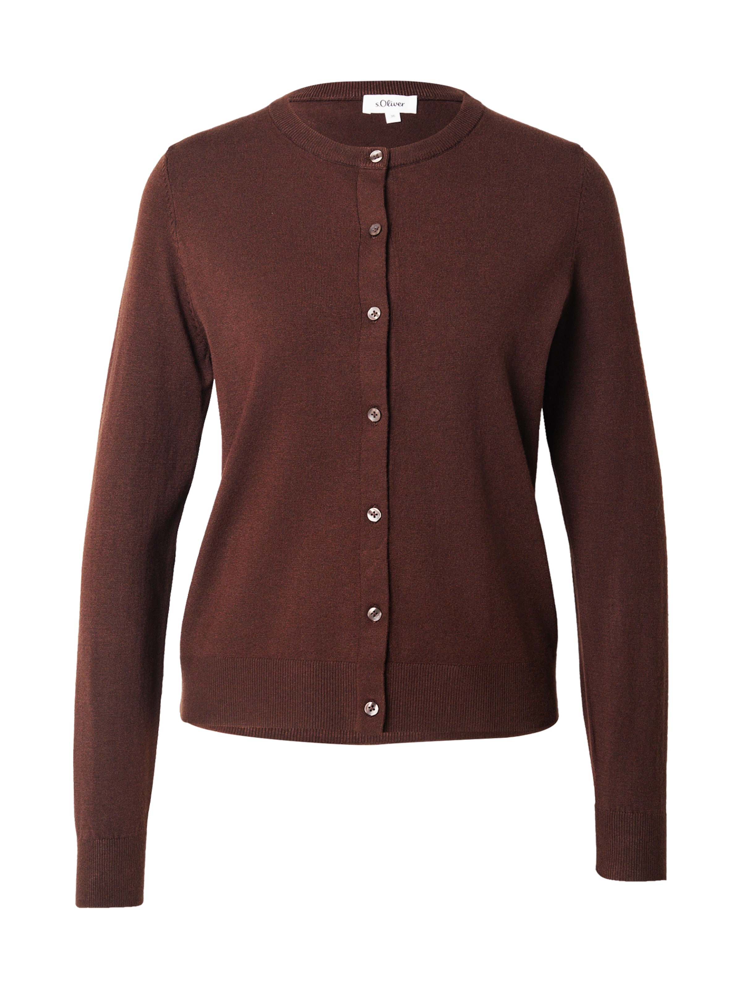 s.Oliver Gebreid vest in Bruin: voorkant