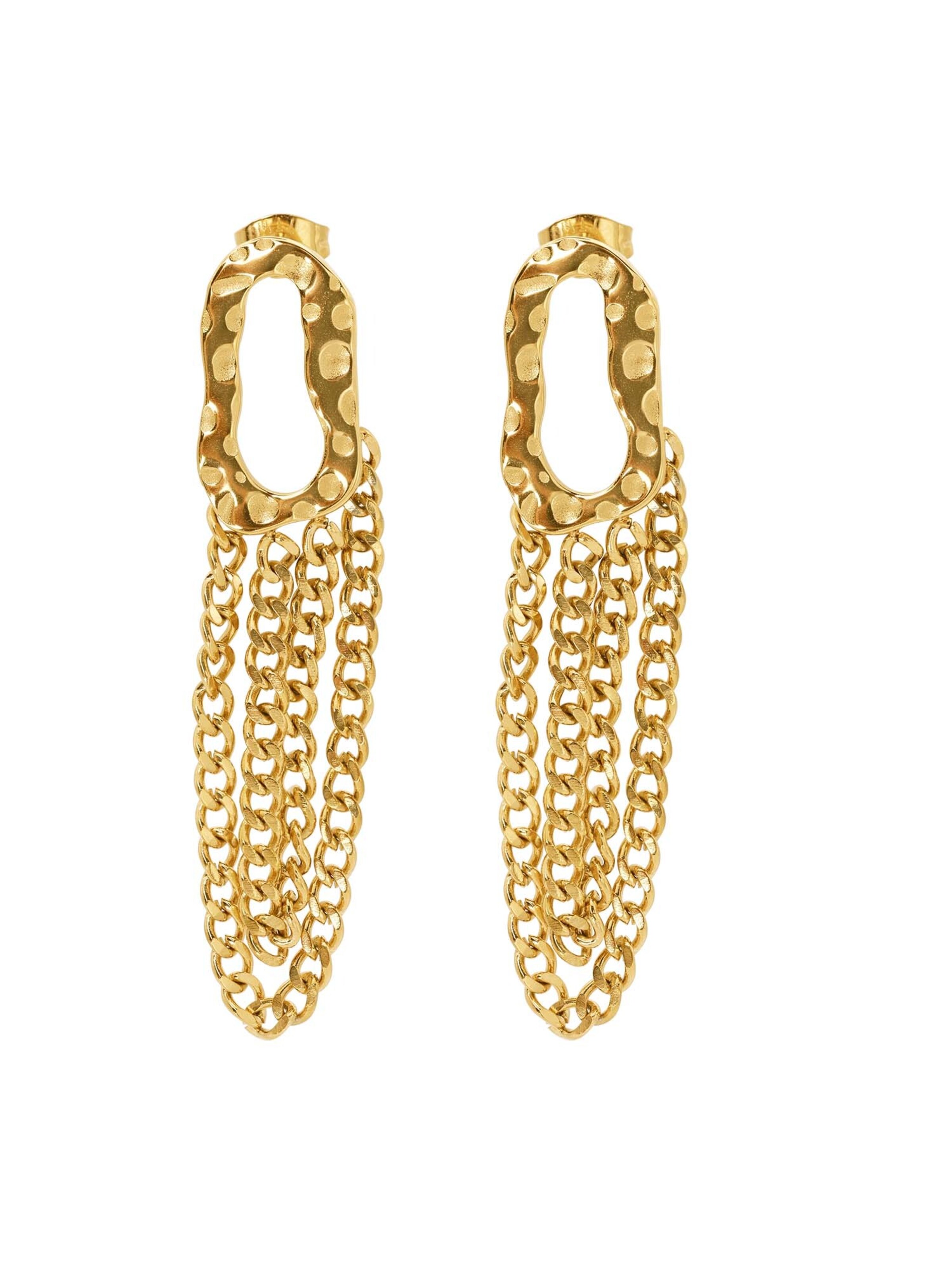 Boucles d'oreilles 'Vera' Heideman en or : devant