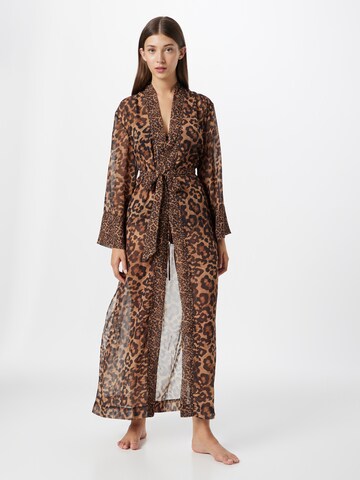 Robe de chambre 'Nyakim' Hunkemöller en marron : devant