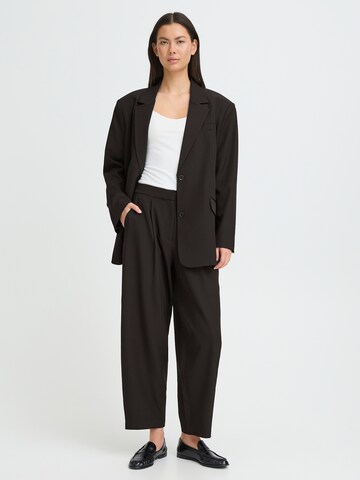 ICHI Baggy Pleat-Front Pants 'IHFAVA' in Black