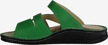 Finn Comfort Mules in Green: front