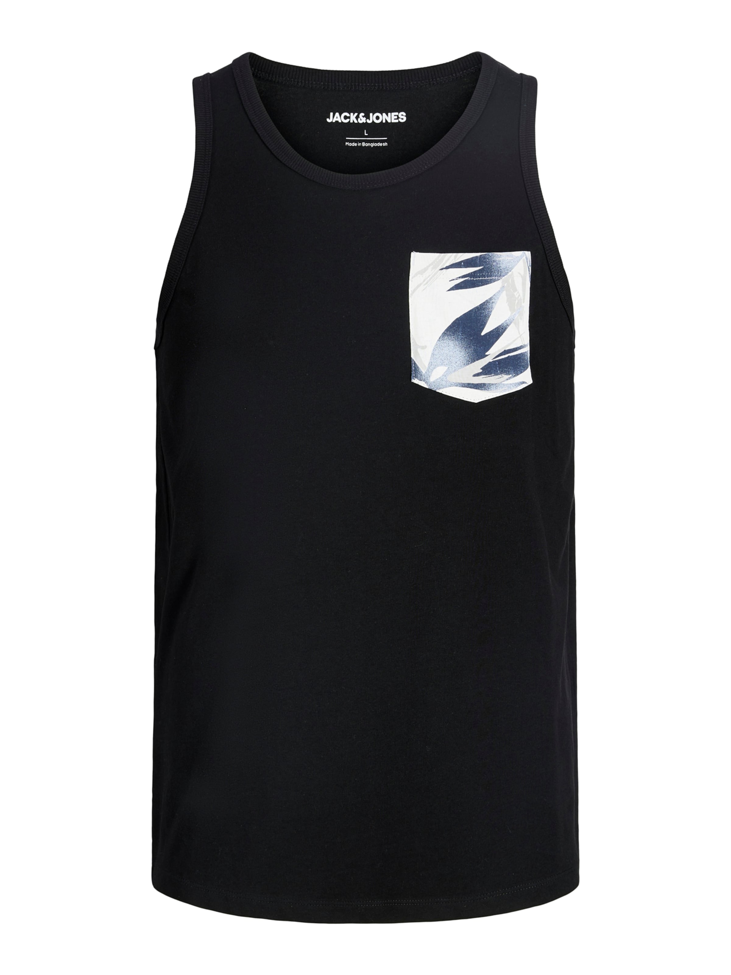 Maglietta intima 'JJHONOLULU' di Jack & Jones Plus in nero: frontale