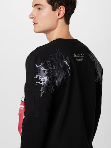 ALPHA INDUSTRIES Sweatshirt 'Dragon' i sort