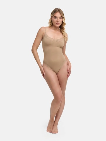 cfab (formerly creamy fabrics) Body 'Bodysuit String mit Lace' i beige
