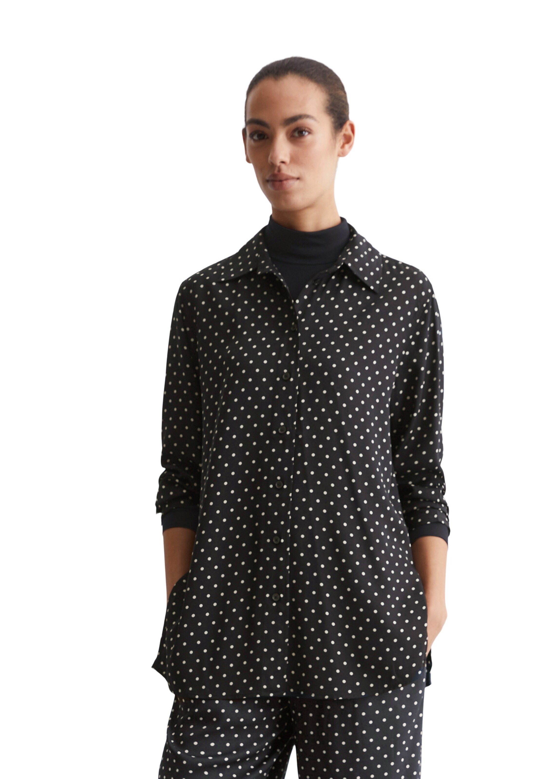 Marc O'Polo Blouse in Zwart: voorkant