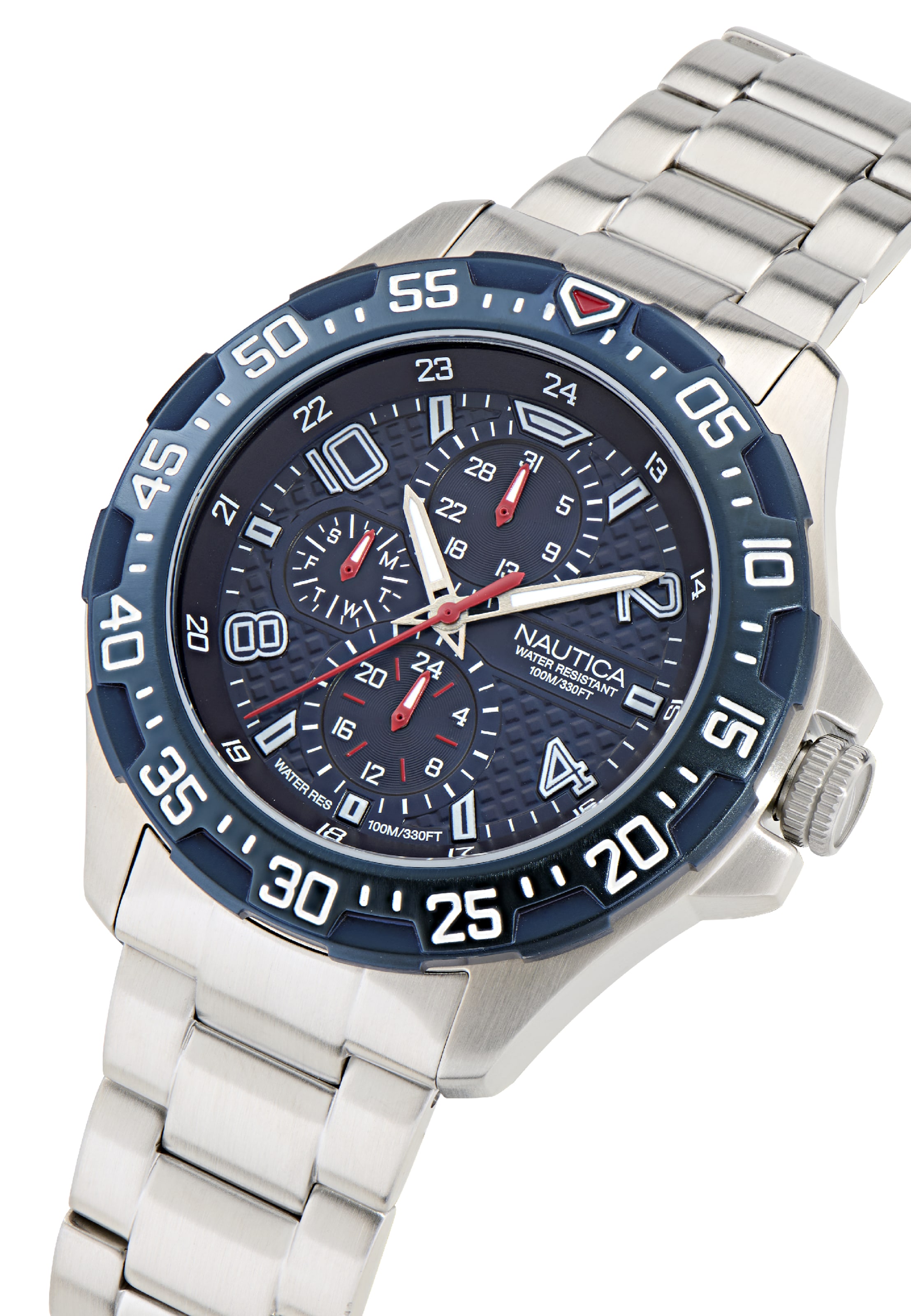 Montre à affichage analogique '  LEEWAY ' NAUTICA en argent