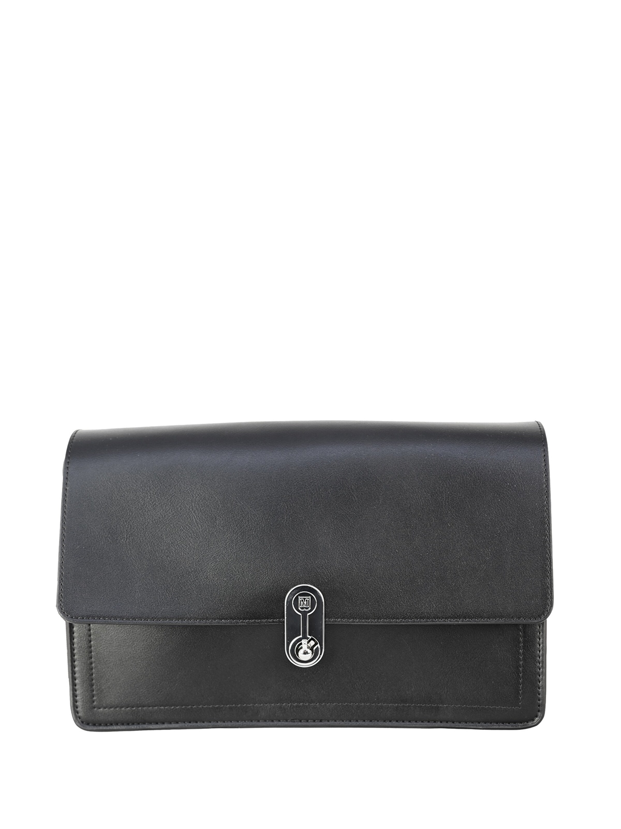 Borsa a spalla 'Borsa a Spalla Donna Bruno Magli Carol Flap Eco-Pelle Twist Lock' di Bruno Magli in nero: frontale