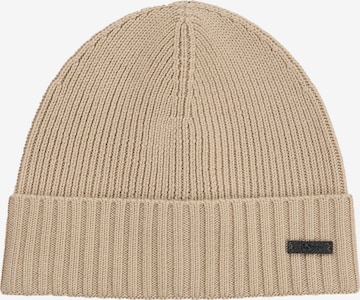 BOSS Mütze 'Fati' in Beige: Vorderseite