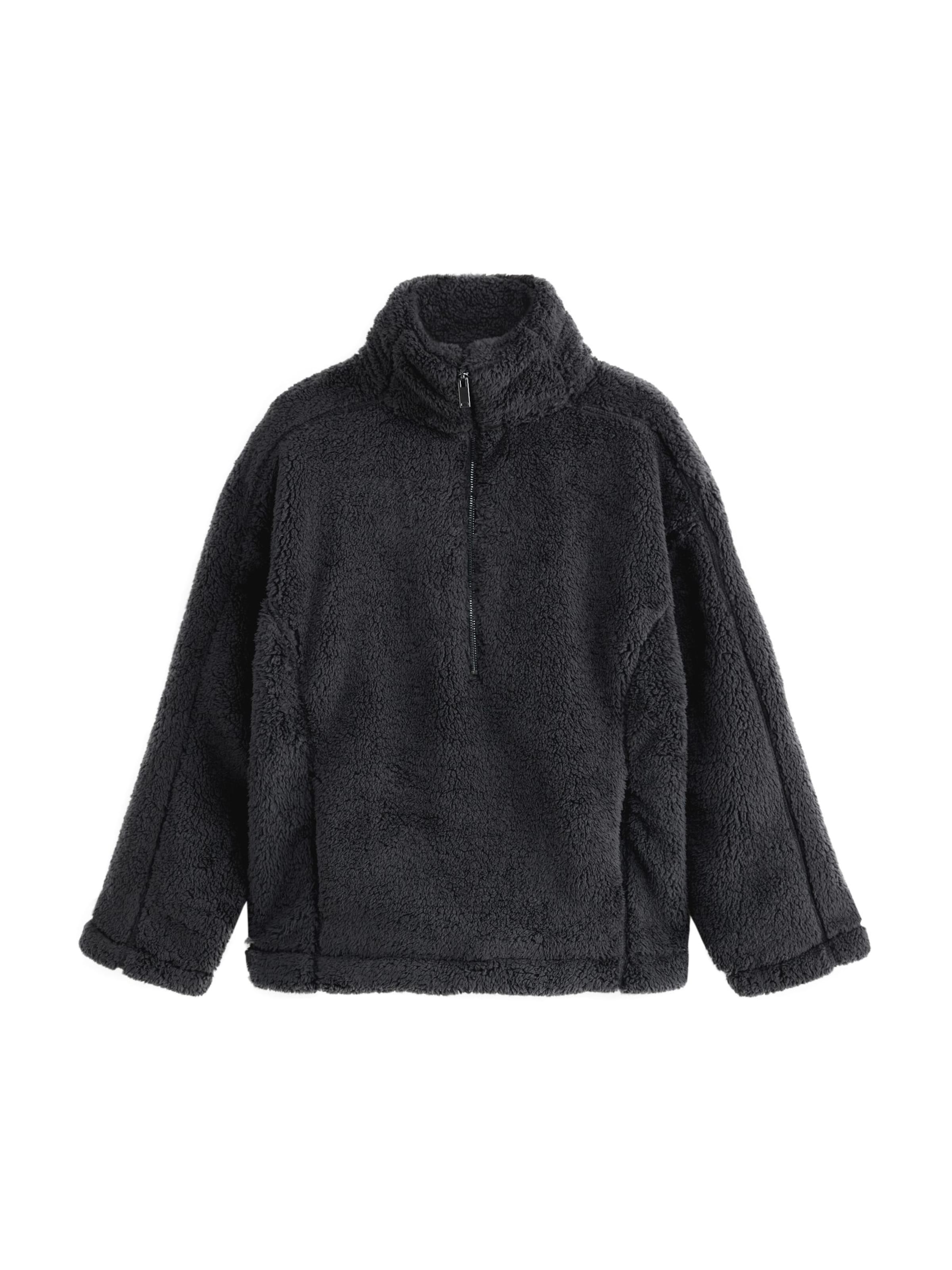 Next Fleecejakke i sort: forside
