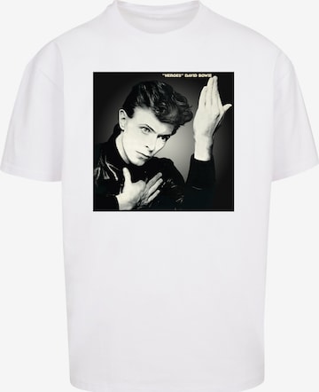 T-Shirt 'David Bowie Rock Music Band Heroes Album Cover' F4NT4STIC en blanc : devant