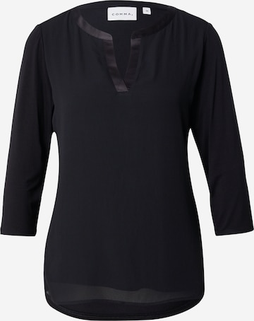 juoda COMMA Marškinėliai: priekis