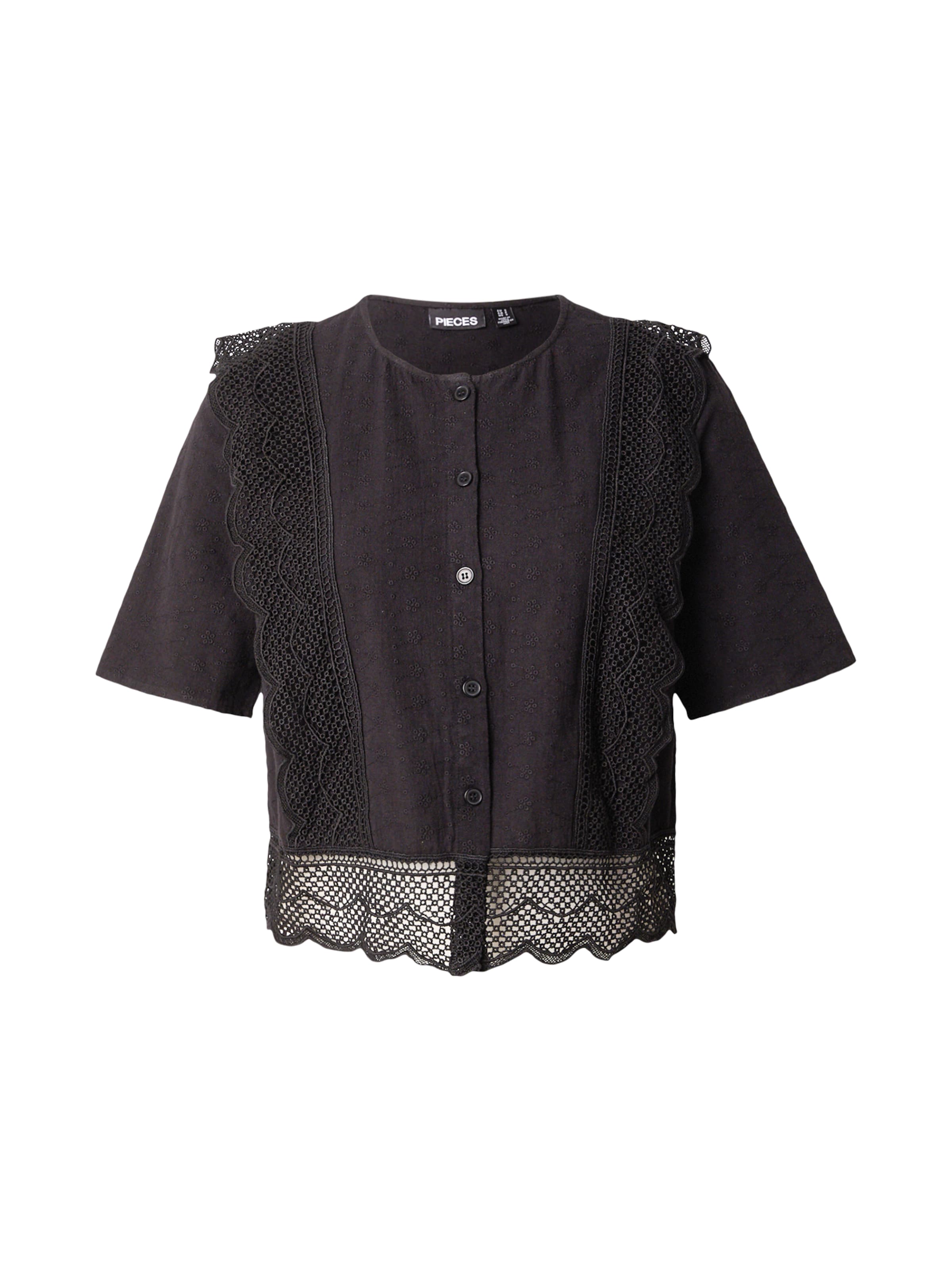 PIECES Μπλούζα 'PCSIMINNA' σε μαύρο: μπροστά