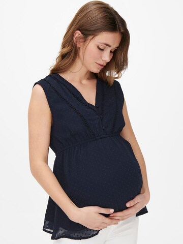Only Maternity Blouse 'Mama' in Blauw