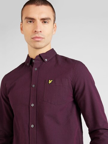 Lyle & Scott Regular Fit Hemd in Lila