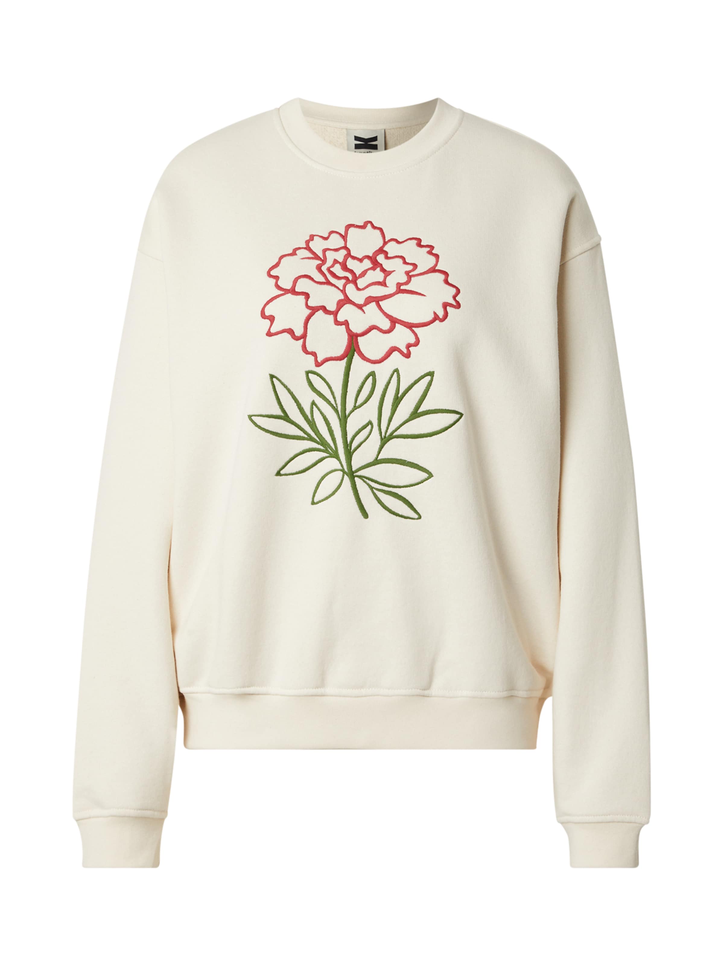 Kaotiko Μπλούζα φούτερ 'CAMELIA' σε μπεζ: μπροστά