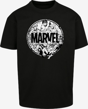 F4NT4STIC Shirt 'Marvel' in Zwart: voorkant