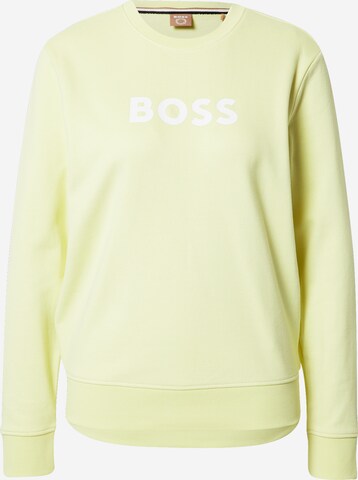 BOSS Sweatshirt 'Ela' in Yellow: front