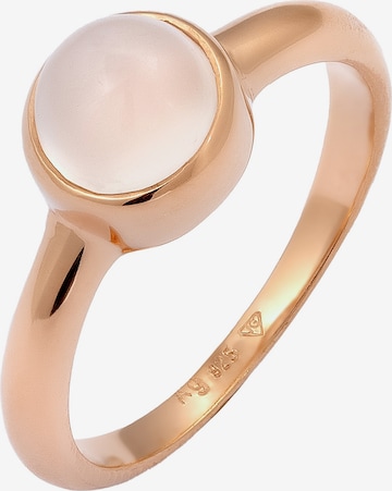 ELLI Ring 'Solitär' in Gold: Vorderseite