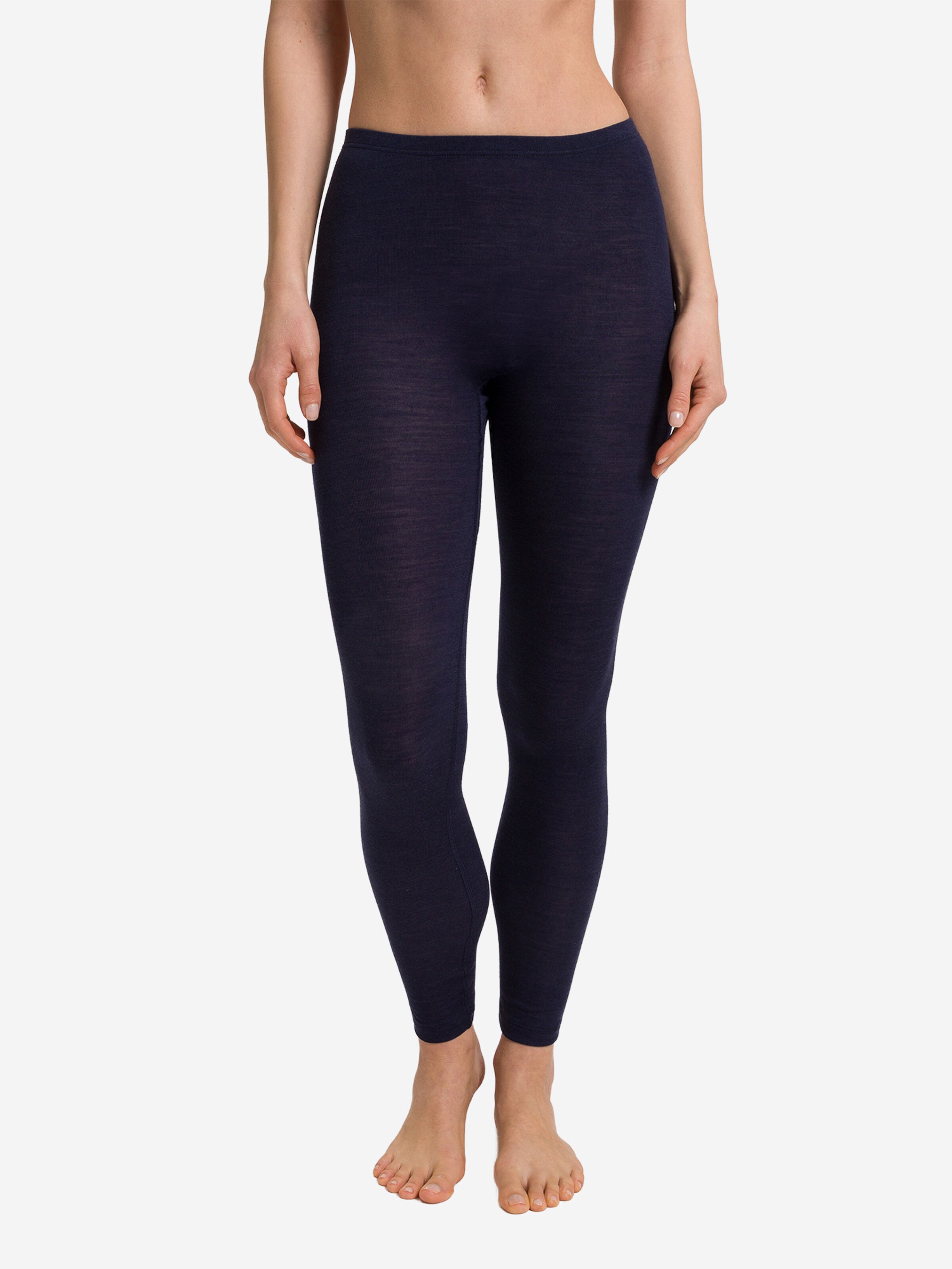 Skinny Leggings ' Woolen Silk ' Hanro en bleu : devant