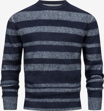 INDICODE JEANS Trui 'INKalle' in Blauw: voorkant