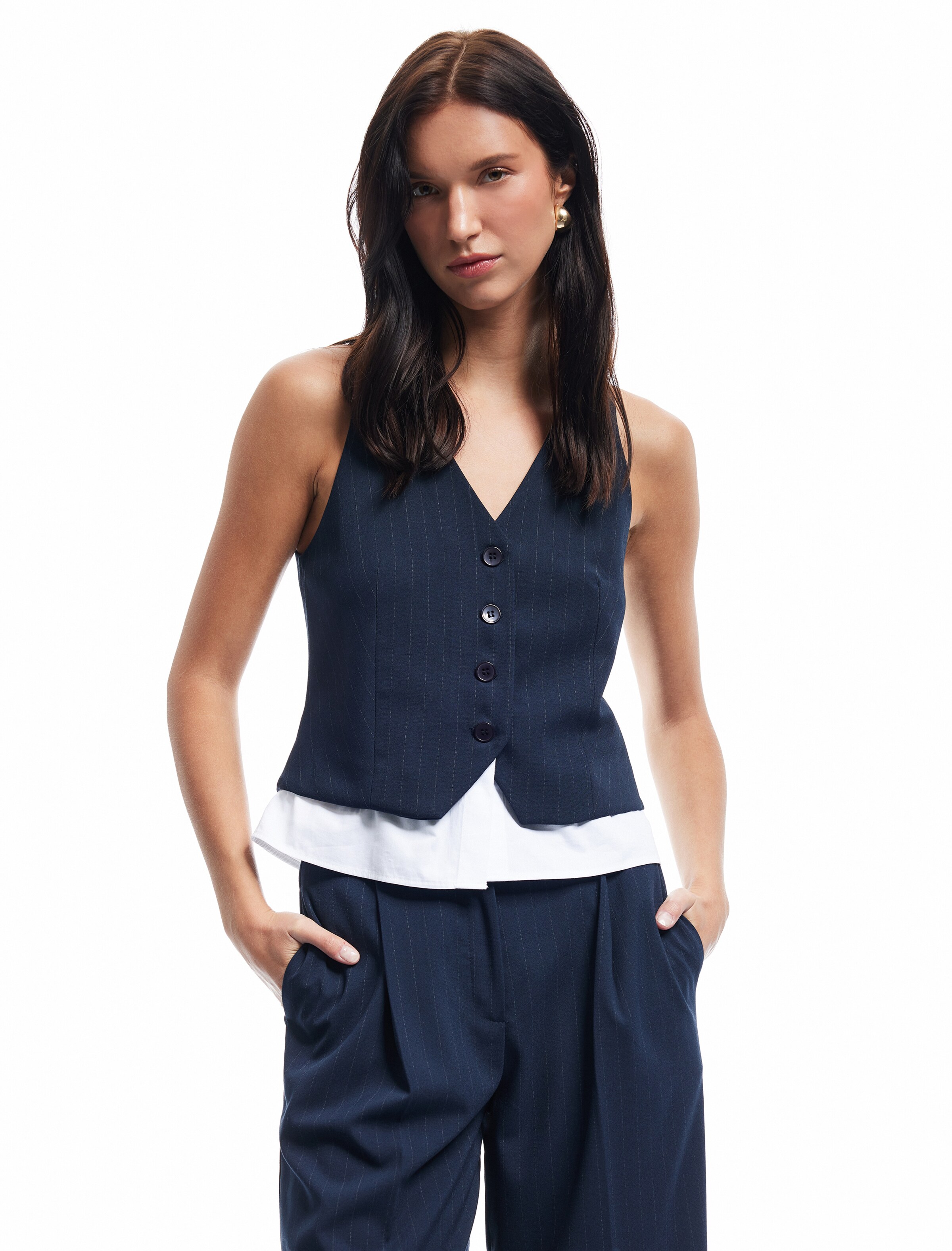 Koton Suit vest in Blue: front