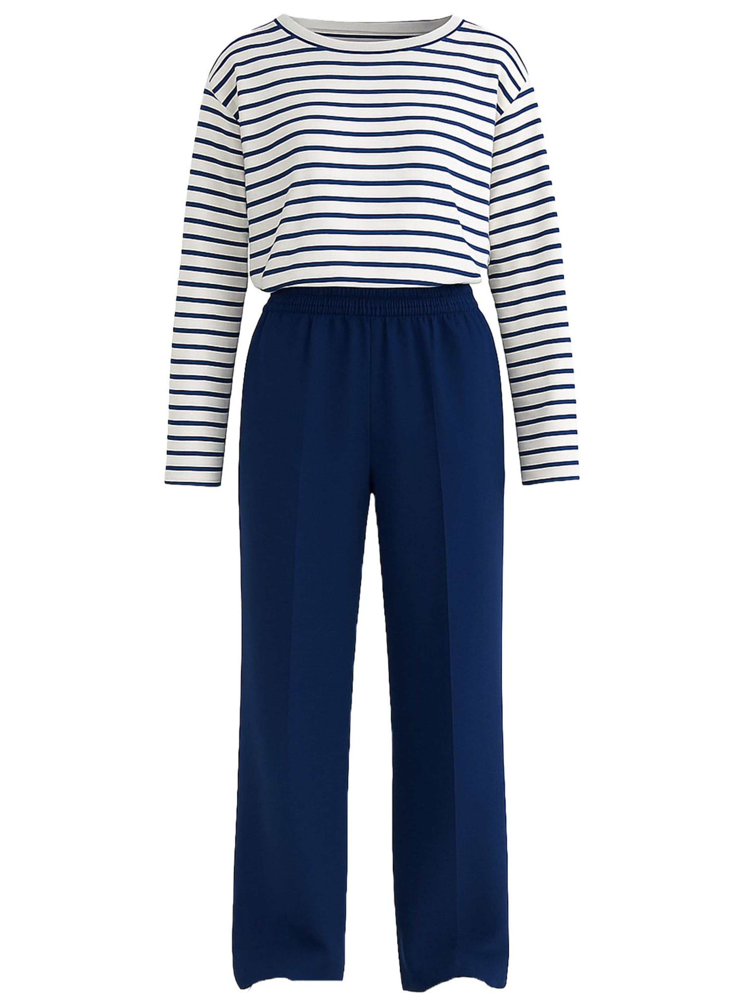 Touche Prive Pleated Pants in Blue: front