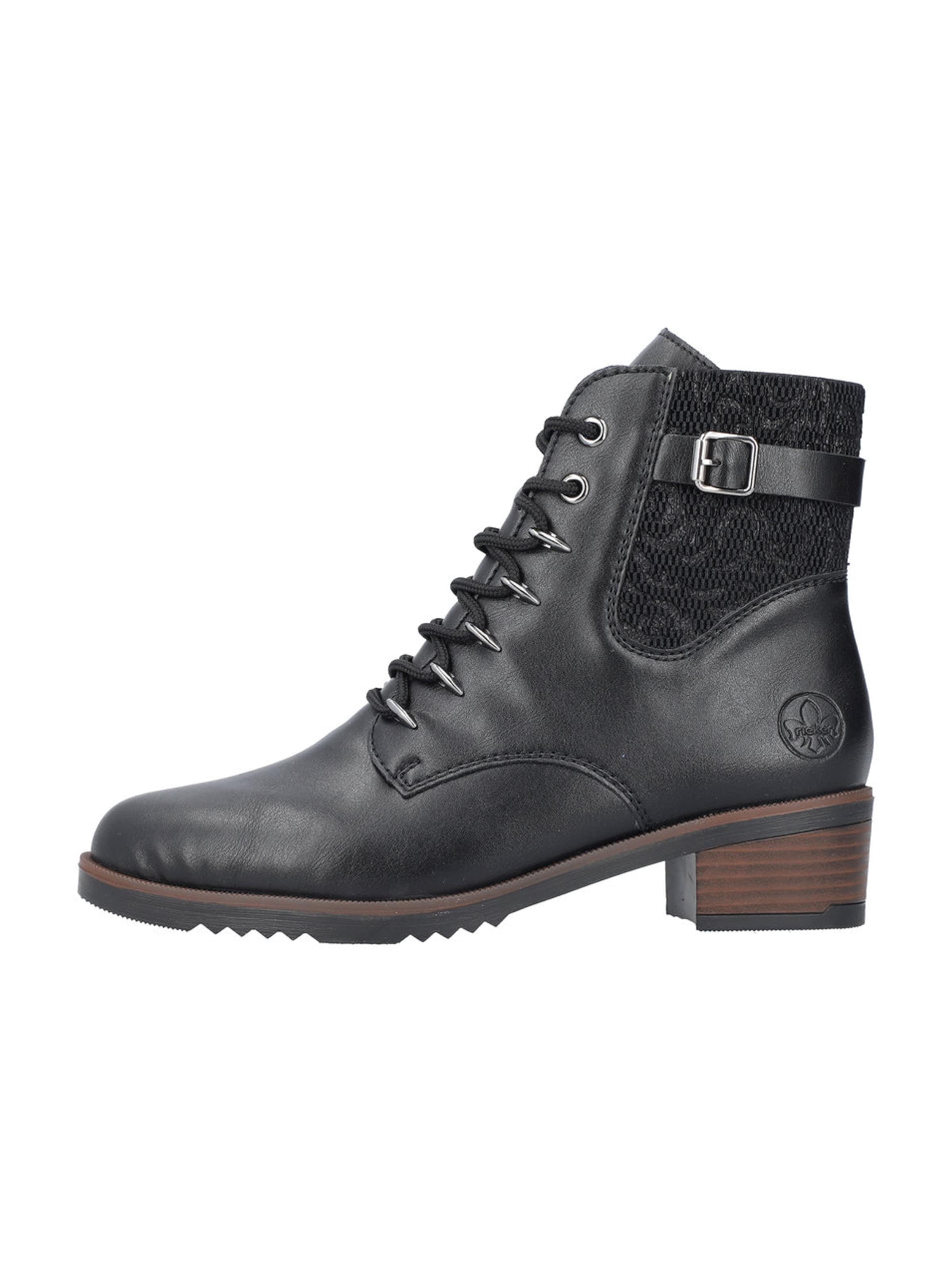 Rieker Snørestøvletter i sort