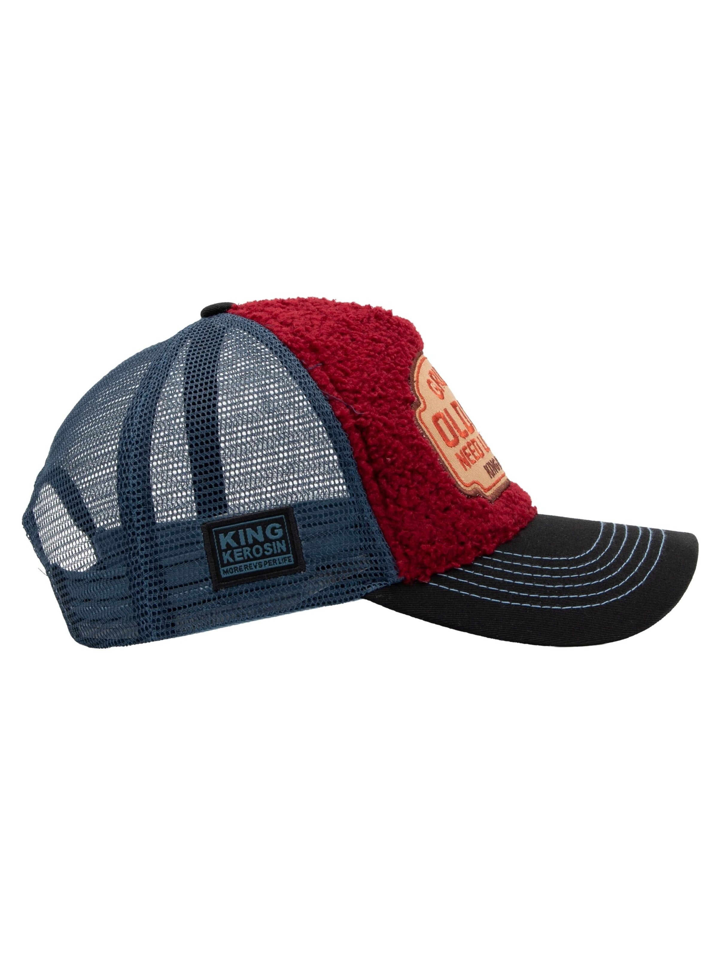 King Kerosin Cap 'Grumpy Old Men Need Love Too' in Rot