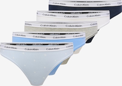 Calvin Klein Underwear Slip u mornarsko plava / nebesko plava / svijetloplava / svijetlosiva / bijela, Pregled proizvoda
