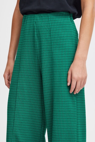 Wide Leg Pantalon 'KATE' ICHI en vert