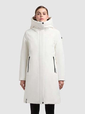 khujo Wintermantel 'Nellen2' in Wit: voorkant