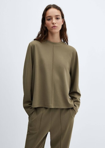 MANGO Sweatshirt in Groen: voorkant