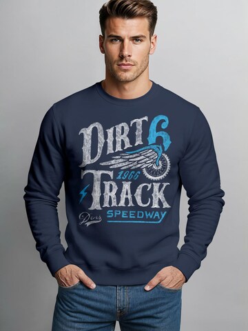 Neverless Sweatshirt 'Dirt Track' in Blue