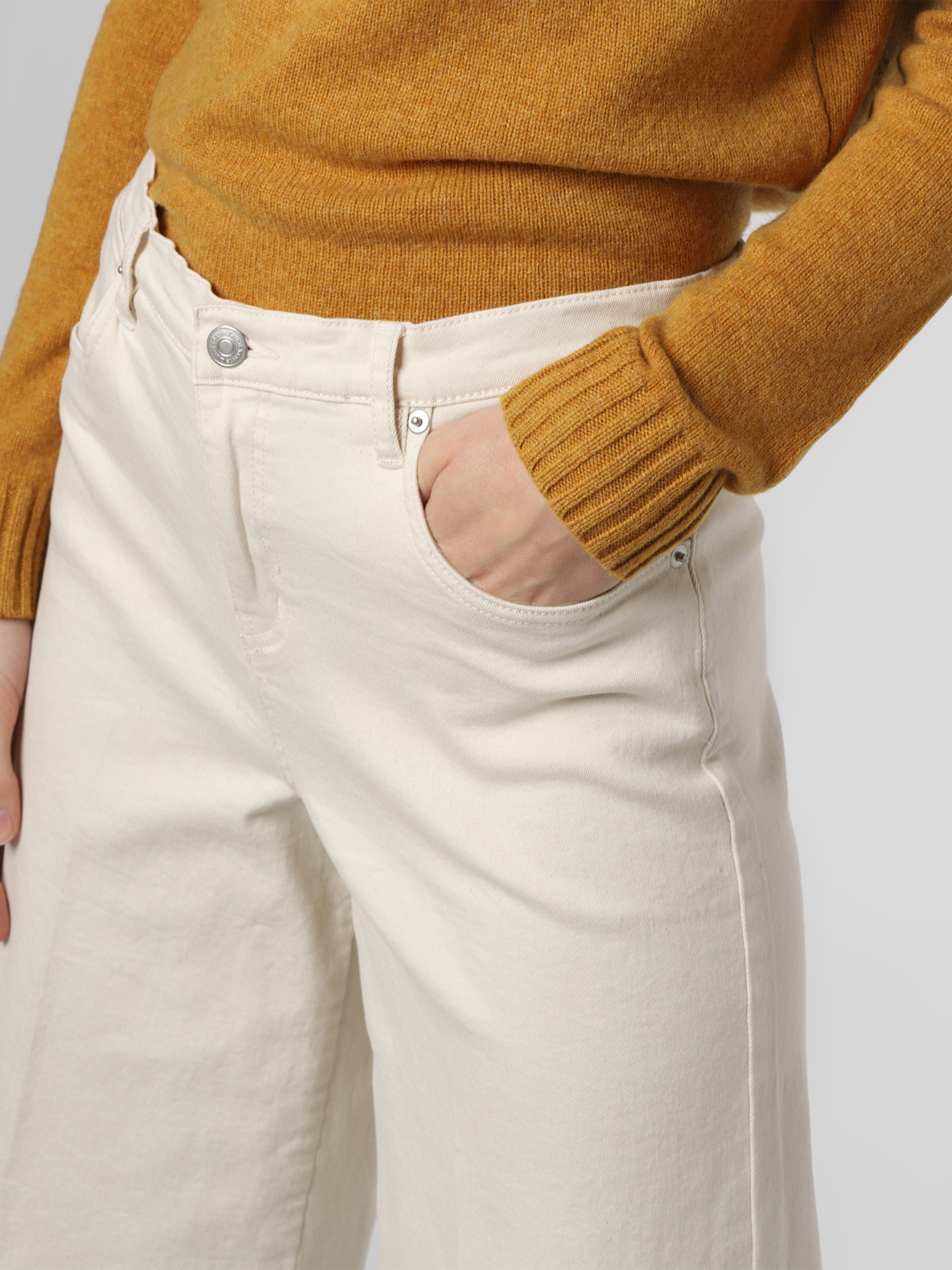 Marie Lund Jeans in Creme 