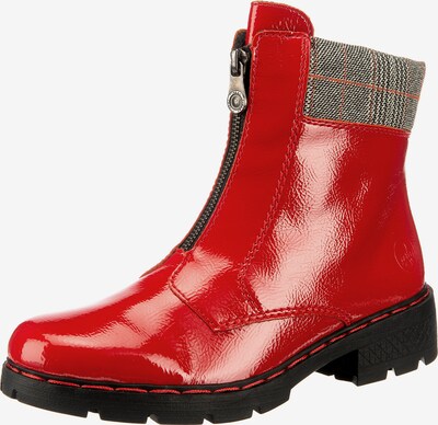 RIEKER Stiefelette in grau / rot, Produktansicht