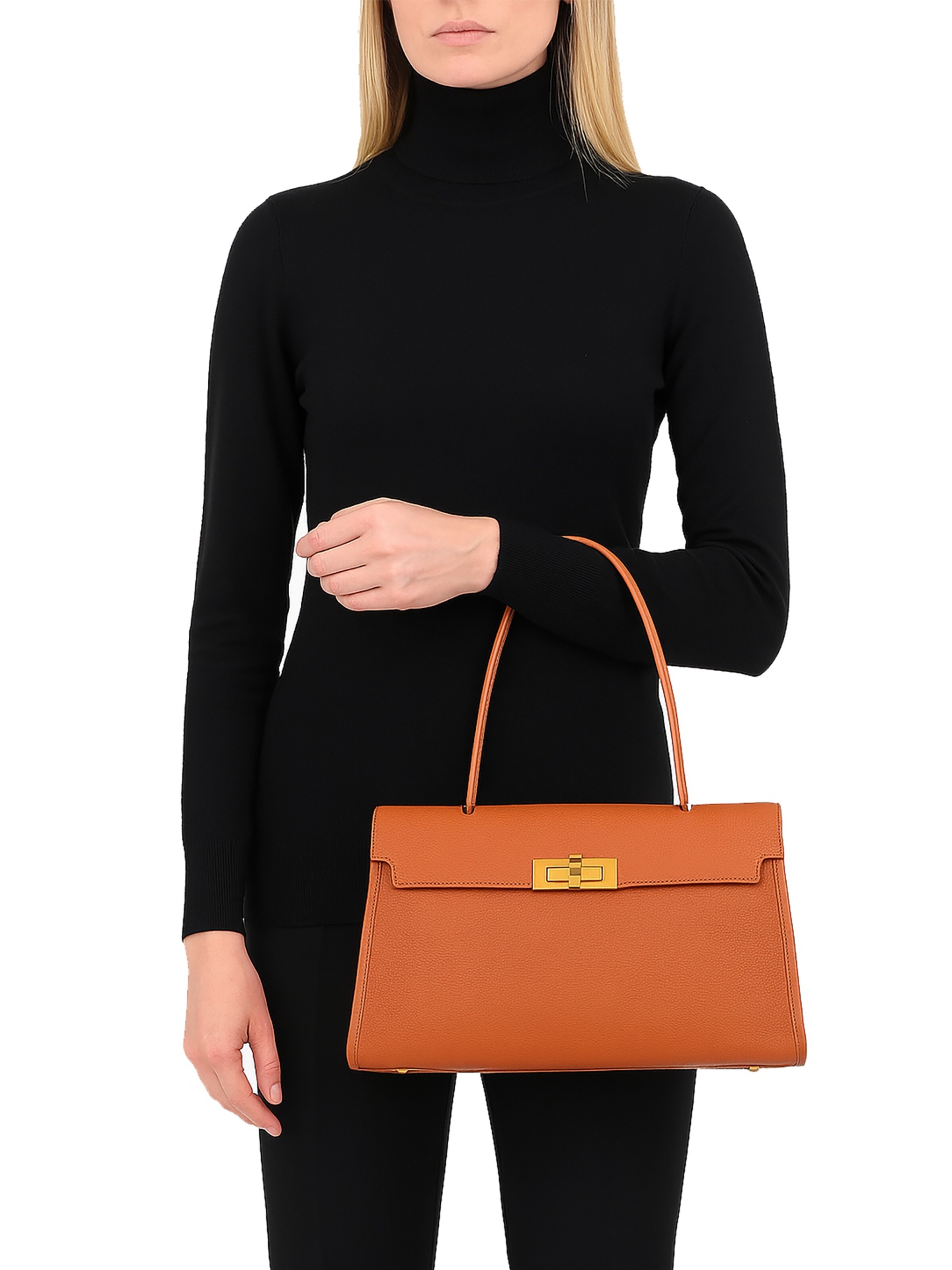 Sac bandoulière Gave Lux en marron : devant