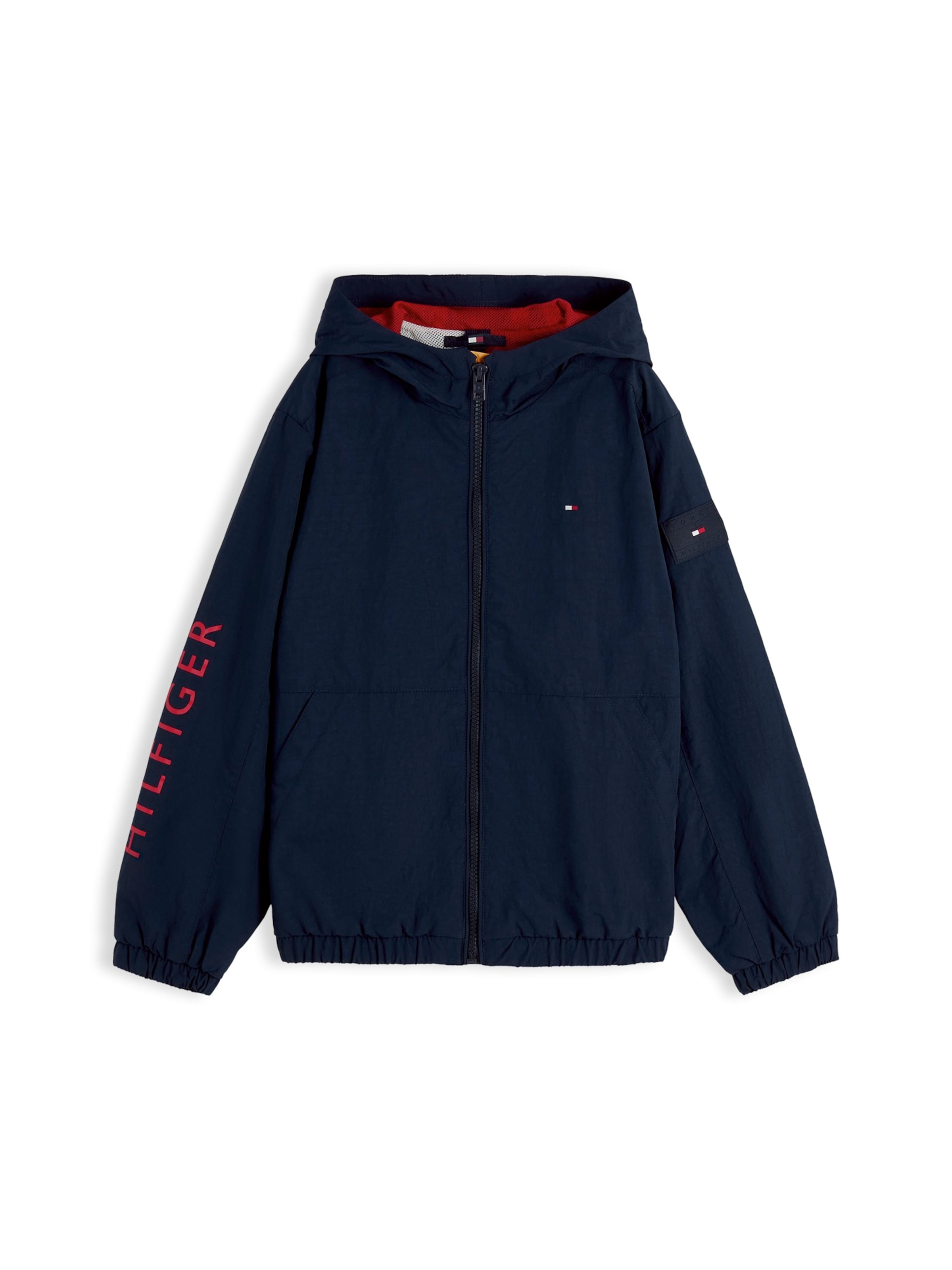 TOMMY HILFIGER Демисезонная куртка в Темно-синий / Красный, Обзор товара