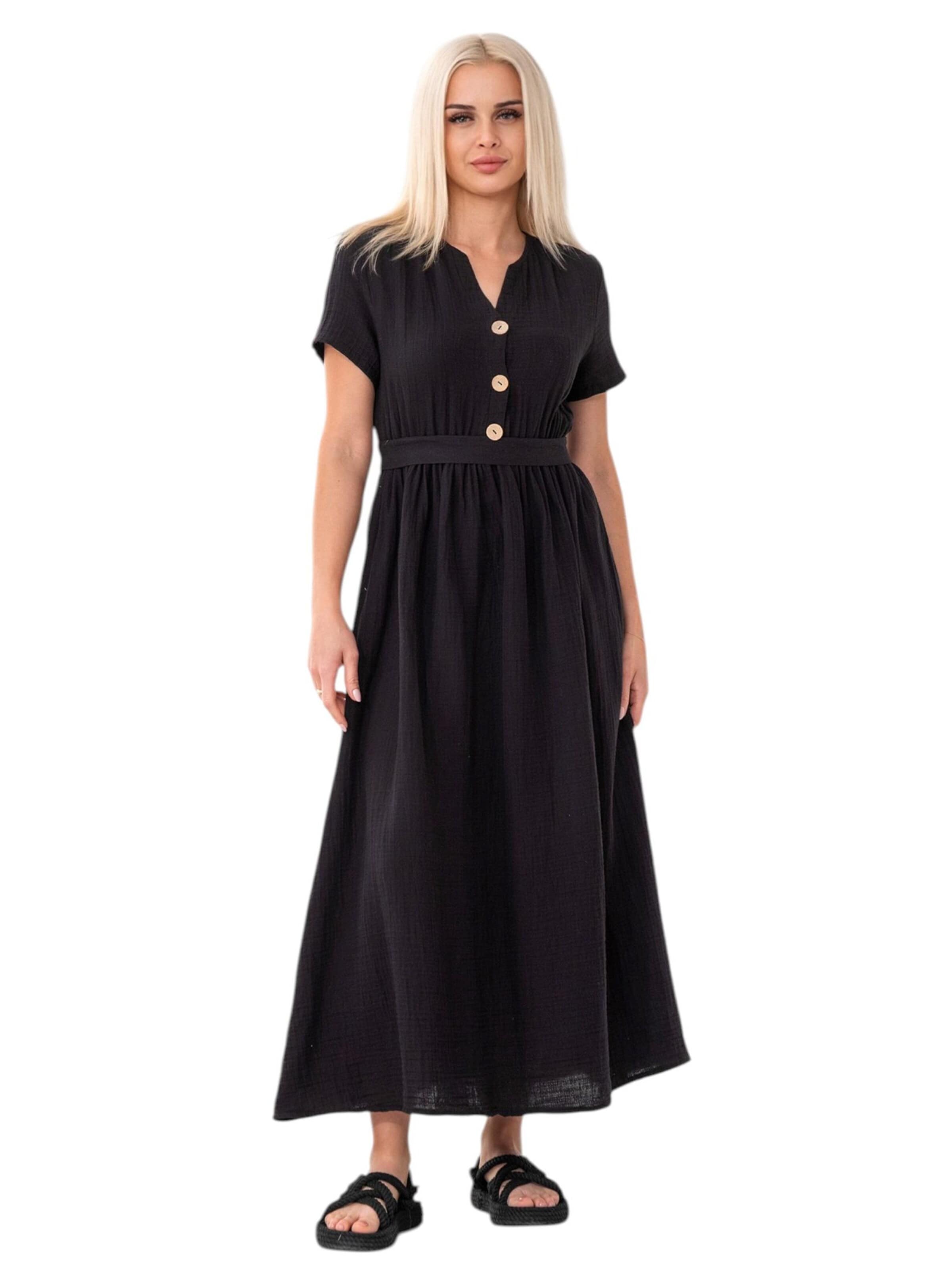 Robe d’été 'MIRA' WENOR en noir : devant