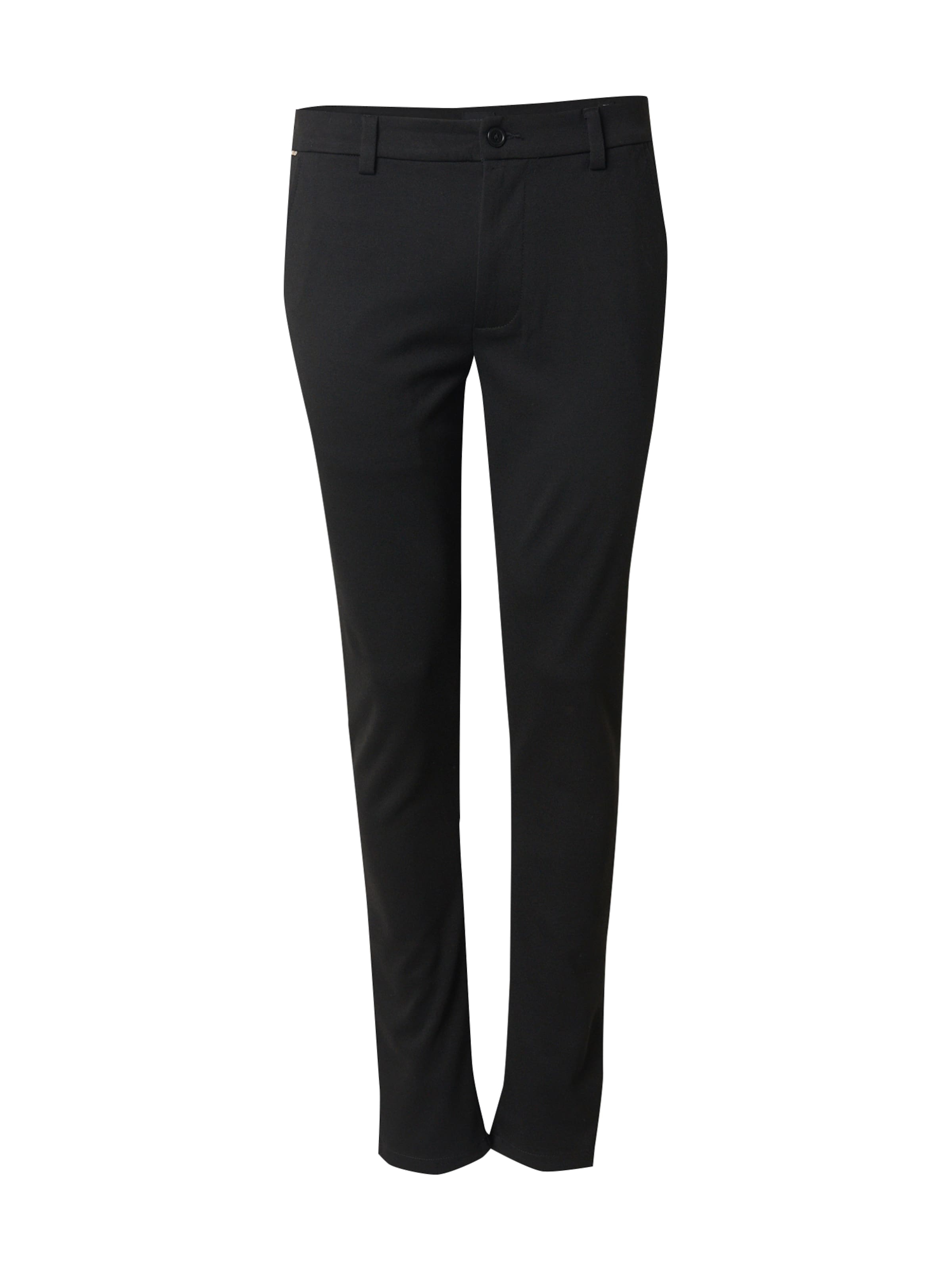 JACK & JONES - Slimfit Pantalón chino en negro: frente